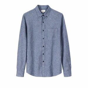 Club Monaco Men Linen Slim Fit Button Down Shirt Small Beach Coastal Quiet Lux